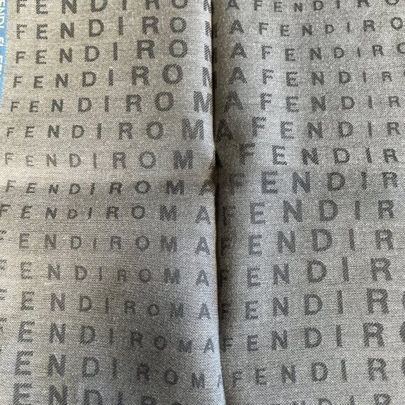 Fendi “Roma” Logo Embroidered Scarf - Picture 7 of 9